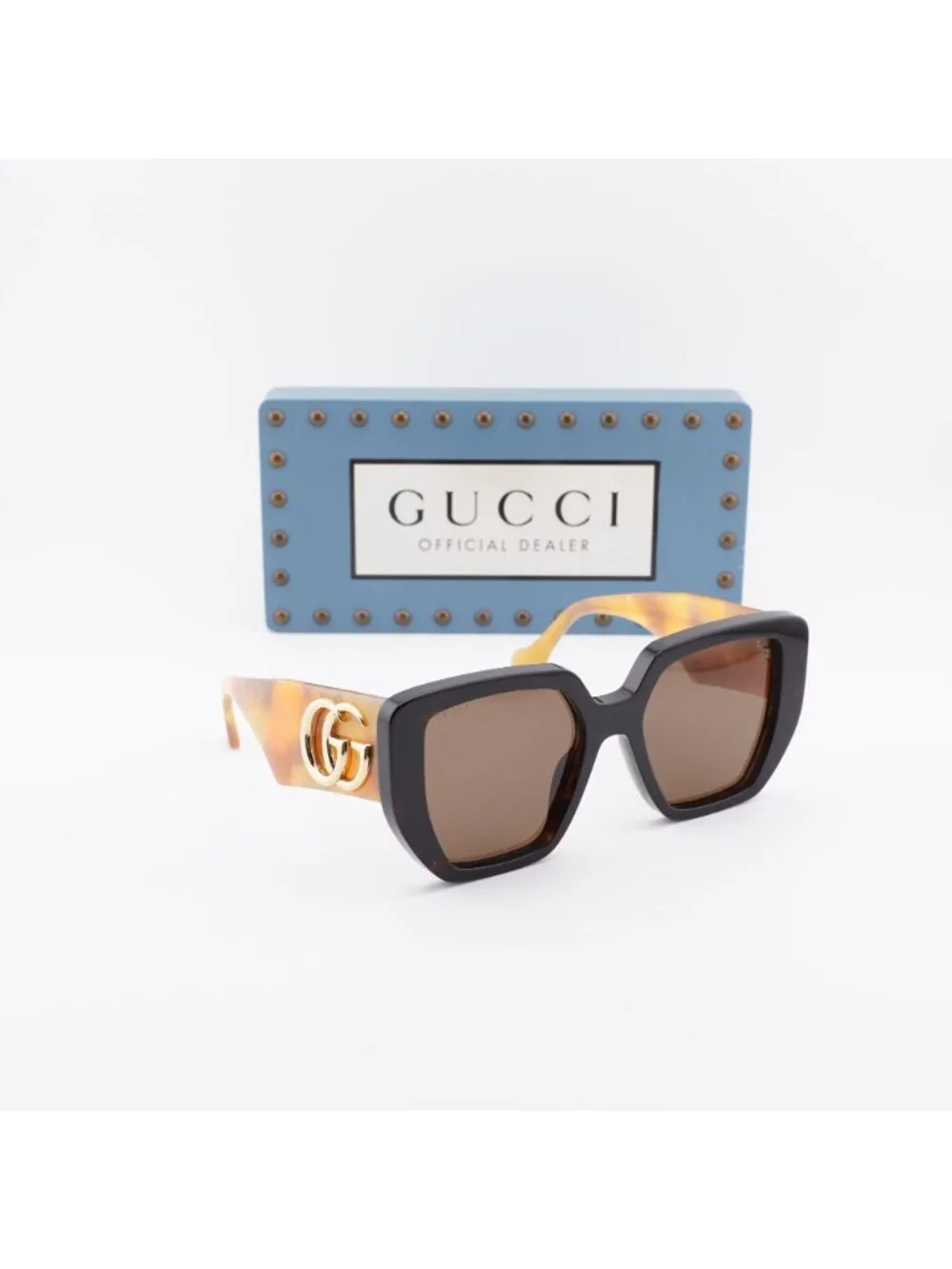 Gucci GG0956S 012 Square Sunglasses - Havana/Brown